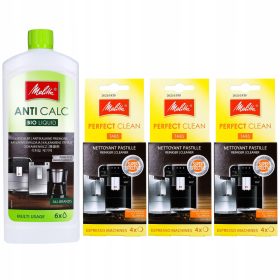    MELITTA BIO Entkalkungsflüssigkeit + 3× Melitta Perfect Clean Tabs Reinigungstabletten 4 Stück