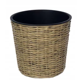    OTE-Blumentopf, 33,5 cm x 25 x 31 cm, Durchmesser 33 cm, Kunststoff in Braun- und Beigetönen