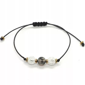  ARMBAND String Bergkristall Achat Smoczy