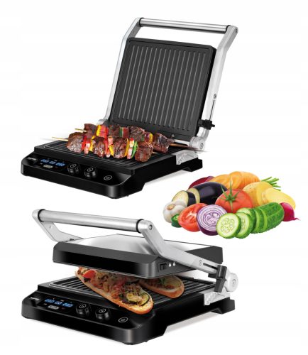 Elektrogrill - Kontakt Elektrogrill MPM MGR-11M silber/grau 2000 W