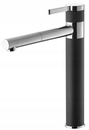 Moderno FLUSSO schwarzer Stand-Küchenarmatur