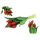 Künstliche Blumen und Früchte Strauß Martom-Tulpen 33 cm, 7 Stück, rot