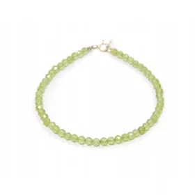  Natürliches Oliven-Peridot-Chrysolith-Armband, 3 mm
