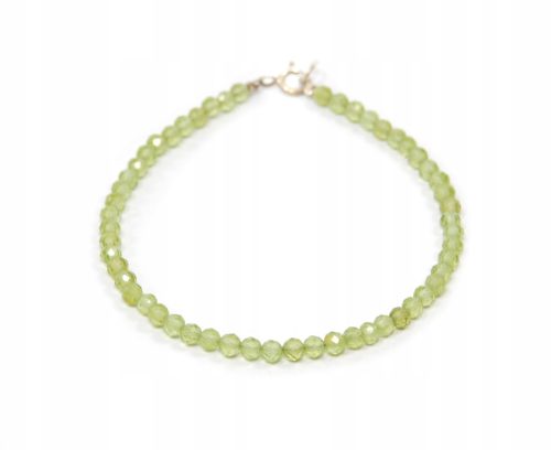  Natürliches Oliven-Peridot-Chrysolith-Armband, 3 mm