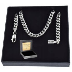  925er Silberkette, 5 mm. + GRAVUR