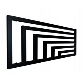    Dekorativer HEIZKÖRPER OMEGA 520x1200 Mattschwarze Struktur 580W HORIZONTAL