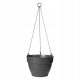  Elho Blumentopf, 18 cm, Durchmesser 26 cm, graphitfarbener Kunststoff