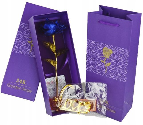  BLAUE ROSE – EWIGES GESCHENK MIT STÄNDER