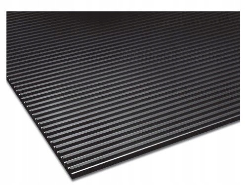 Gummibodenbelag, gerippt, 3 mm x 1200 mm