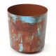  Lamela-Blumentopf 25 cm x 25 x 27 cm, Kunststoff in Blautönen, Orangetönen, mehrfarbig