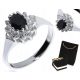  Silberring* schwarzer Marquise* Zirkone* Geschenk für Mädchen* 18 Jahre alt LgSP543