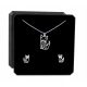  SET SILBERSCHMUCK KATZE ORIGAMI KATZEN 925 #2