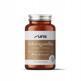   UNS Ashwagandha + Bioperine: Hochdosierte pflanzliche Kapseln zur Stressbewältigung