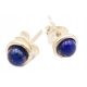  Wunderschöne, silberne Ohrstecker - Lapislazuli 0,4 cm