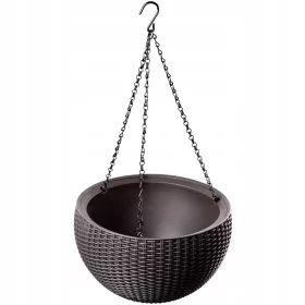    Keter-Blumentopf, 35 cm x 35 x 22 cm, Durchmesser 35 cm, Kunststoff in Braun- und Beigetönen