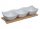 Salatschüsseln und -platten Snack-Set, Dips, Saucen, 3x Bambusschalen