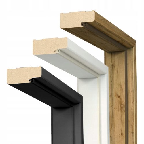 Kompletter Türrahmen Feststehend WINDOOR / DEFENDOOR / ESSTILO / PERFECTDOOR 90 - 90 mm Beige, Weiß, dunkles Holz, Schwarz, helles Holz, Grau