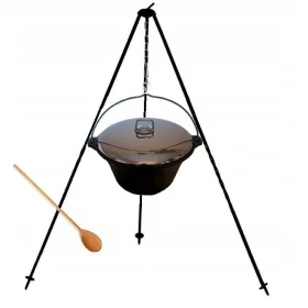  Ungarischer Gusseisenkessel 8l Dreibeindeckel