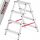 Höhere Leiter 2,82 m Aluminium 1 x 4 bis 125 kg