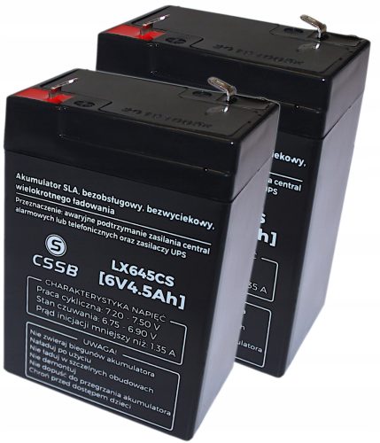  Biaks AGM 6V 4,5Ah VRLA-Batterien, 2 Stück