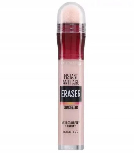  Maybelline Instant Eraser Augen-Concealer mit mittlerer Deckkraft und Schwamm, angereichert mit Goji-Beeren-Extrakt, Farbton 06 Neutralizer