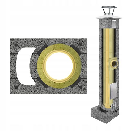 Isoliertes Keramik-Schornsteinsystem, Durchmesser 180, 8 m