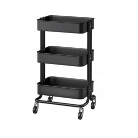  Ikea Råskog Küchenwagen auf Rollen 45x35x78 cm schwarz