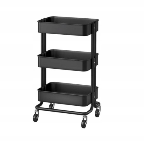  Ikea Råskog Küchenwagen auf Rollen 45x35x78 cm schwarz