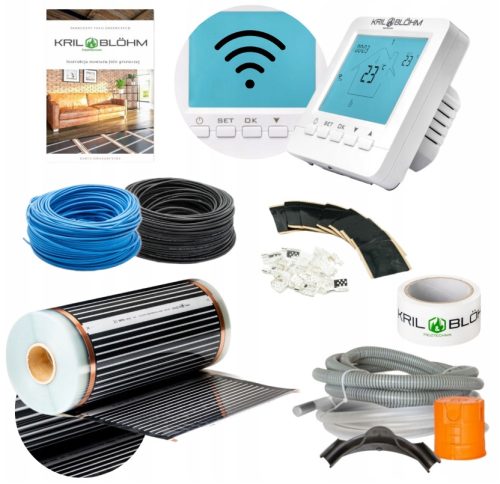  HEIZFOLIEN-SET 5m2 140W/50cm+Blauw T3 WiFi