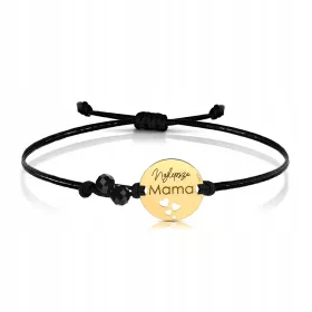  STRING-ARMBAND FÜR MUTTER, 585 GOLD, GRAVUR