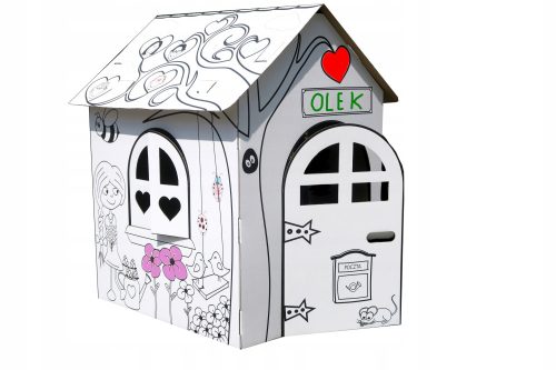 Kartonhaus zum Bemalen KW Office 99x68x78cm