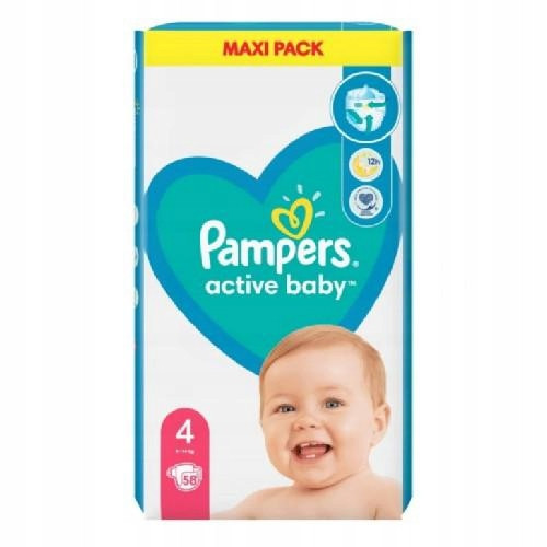  Pampers Active Babywindeln Größe 4 58 Stk.