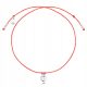  Schnurarmband mit silbernem Herz. 925