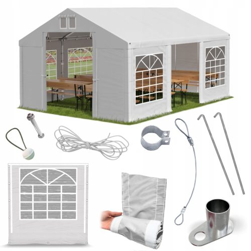 Gartenpavillon, Zelte - HalPlan Zelt 6 Wände 3 x 6 x 2,87 m