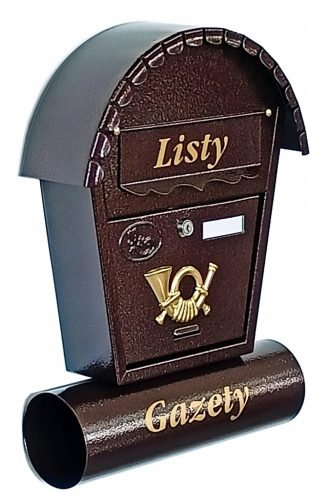 Briefkasten - Euro-Briefkasten mit R&D-Magazin in Brauntönen