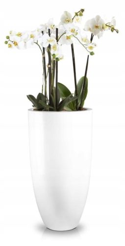 Töpfe und Pflanzgefäße für den Außenbereich und den Garten Polnix Blumentopf 62 cm x 32 x 62 cm Durchmesser 32 cm Fiberglas weiß