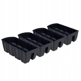    Pafen Blumentopf 234 cm x 28,5 x 20,5 cm Kunststoff in den Farben Grau und Silber