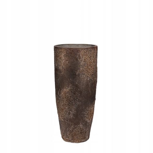  Töpfertöpfe 37 cm x 37 x 80 cm Durchmesser 37 cm Glasfaser + Zement, Sand und gemahlene Steintöne in Braun- und Beigetönen, mehrfarbig