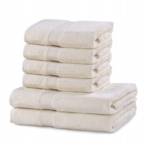 Sets Handtücher Handtücher aus 100 % Baumwolle, 6er-Set, ecru