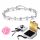  Damen-Herzarmband, 925 SILBER, Kette