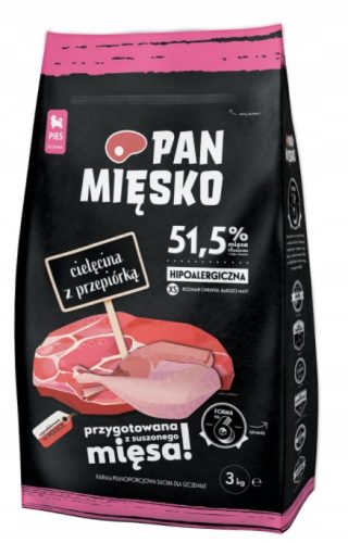  Pan Meat Kalbfleisch mit Wachtel 3kg für Welpen