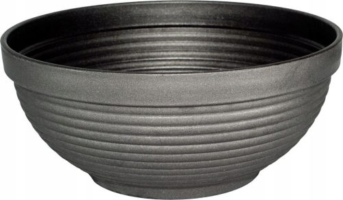  Szemikowie Blumentopf 22 cm x 52 x 22 cm, Durchmesser 52 cm, Kunststoff in Grau- und Silbertönen