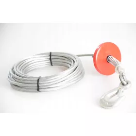 Seil Verzinktes Stahlkabel 6mm -19x7-12m + Haken