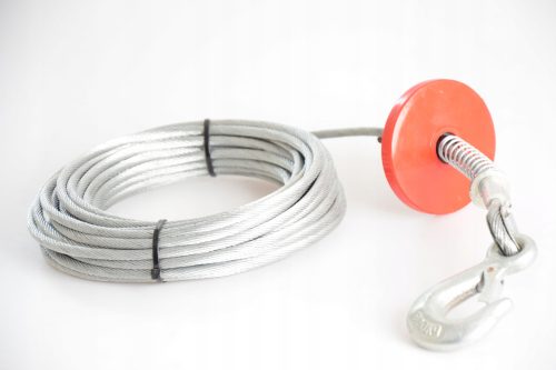 Seil Verzinktes Stahlkabel 6mm -19x7-12m + Haken