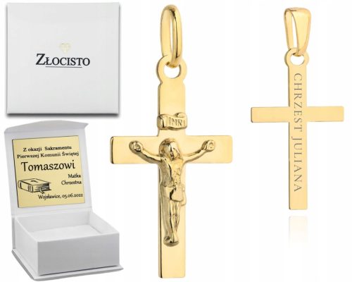  GOLDKREUZ MIT GRAVUR HERR JESUS 585