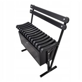 Bank mit Metallrückenlehne 80 x 25 cm