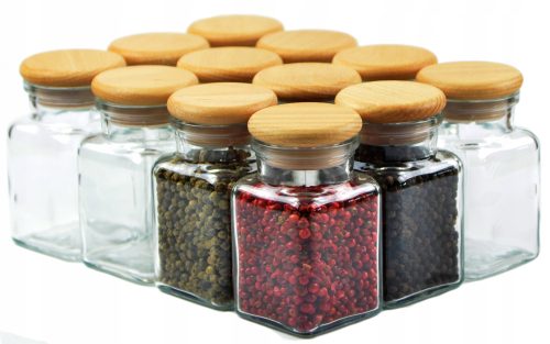 Lebensmittelbehälter Gläser mit Holzstopfen. Gebindegröße 150 ml, 12 Stück