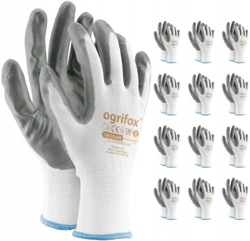 Ogrifox Handschuhe OGRIFOX OX-NITRICAR Schutzhandschuhe Größe 7 - S 12 Paar
