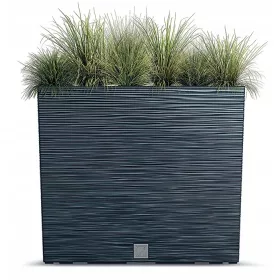    Flaschenblumentopf 58 cm x 18 x 50 cm, graphitfarbener Kunststoff