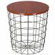  Springos Loft Couchtisch rund 39 x 39 x 40 cm schwarz